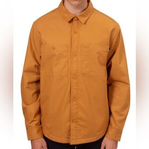 Timberland PRO Ripstop Work Shacket Jacket M Tan Plaid Lining NWT